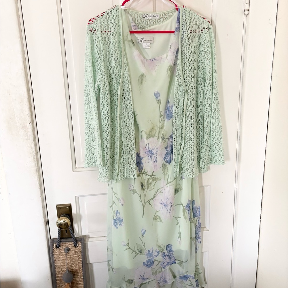 Dressbarn Mint-Colored Lace Dress